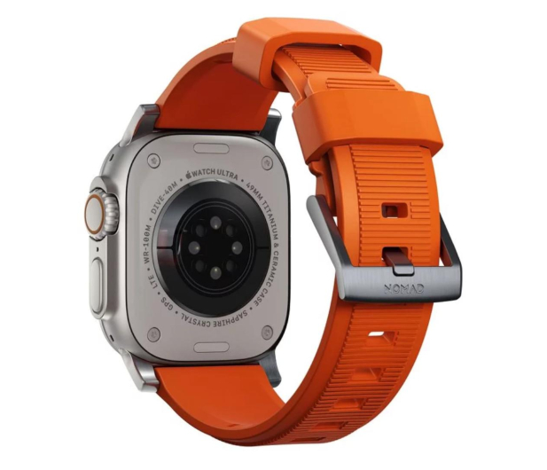 Nomad Rugged Strap Apple Watch 49/45/44/42mm orange/silver - 1258631 - zdjęcie 3